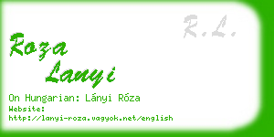 roza lanyi business card